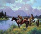 Indian wojowników na koniach