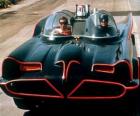 Batman i Robin w jego Batmobile