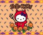 Hello Kitty ubrany na Halloween