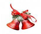 Dzwonki świąteczne z dużym łuku i jodłowe pozostawia