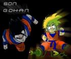 Son Gohan, Goku najstarszy syn, wojownik, pół człowiekiem, pół Saiyan.