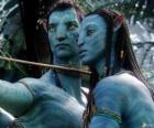 Na&#039;vi avatar Jake i Neytiri gotowa do rozpoczęcia arrow