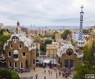 Widok na Barcelonę z tarasu Park Güell