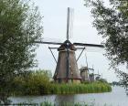 Sieć wiatraki w Kinderdijk-Elshout, Holandia, Holandia