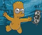 Bart Simpson wodą, aby otrzymać bilet z hakiem