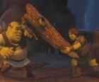 Fiona, wojownik, wraz ze Shrekiem