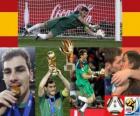 Najlepszy bramkarz Iker Casillas (Gold Glove) z Football World Cup 2010 South Africa