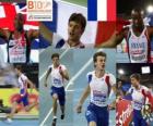 Christophe Lemaitre 100m mistrz Mark Lewis-Francis i sztuk walki Mbandjock (2 i 3) z Barcelona Mistrzostwa Europy w Lekkoatletyce 2010