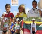 Balciunaite zivile mistrz Marathon, Nailia Yulamanova i Anna Incerti (2 i 3) z Barcelona Mistrzostwa Europy w Lekkoatletyce 2010