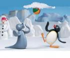 Pingu i Robby w foka sanki
