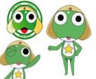 Sergeant Frog lub Keroro jest głównym bohaterem, a dowódca wojsk w Ziemi Keron