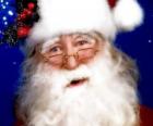 Święty Mikołaj czy Santa Claus z kapeluszem i brodę