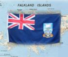 Flaga wyspy Falklandy, Brytyjskie Terytorium zamorskie w południowej Atlantyku