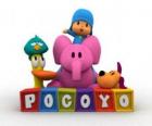 Pocoyo najlepszymi przyjaciółmi są Pato, Elly, Śpiący Ptak i Loula