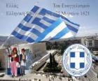 Dzień Niepodległości w Grecji, 25 marca 1821 roku. War of Independence Revolution lub greckiego