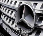 Logo Mercedes, Mercedes-Benz, niemiecki pojazdów marki. Trójramienną gwiazdą Mercedesa