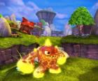 Skylander Eruptor, stworzenie, które rzuca kule ognia i płomieni. Ogień Skylanders