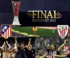 Atlético Madryt vs Athletic Bilbao. Europa League 2011-2012 końcowy na Stadionie Narodowym w Bukareszcie, w Rumunii