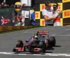 Lewis Hamilton feiert seinen Sieg in der Grand Prix von Kanada (2012)
