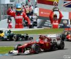 Fernando Alonso świętuje zwycięstwie w Grand Prix Niemiec na 2012 roku