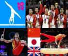 Gimnastyka mężczyzn zespołu orbitalnego dekoracji, Chiny, Japonia i Wielkiej Brytanii - Londynie 2012-