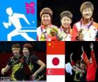 Zespół dekoracji tenisie stołowym kobiet, Chin, Japonii i Singapuru, London 2012