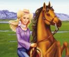 Barbie z pięknego konia
