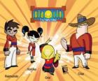 Cztery wojownicy Xiaolin: Raimundo, Kimiko, Omi i Clay