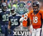 Super Bowl 2014. Seattle Seahawks vs Denver Broncos. MetLife Stadium w New Jersey, na 2 lutego 2014