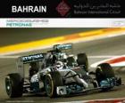 Mistrz Lewis Hamilton 2014 roku Grand Prix Bahrajnu