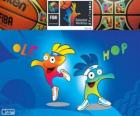 Ole i Hop, maskotki Mistrzostwa Świata w Koszykówce 2014
