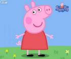 Peppa Pig z czerwona sukienka