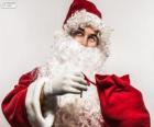 Santa Claus zadowolony Boże Narodzenie prezenty