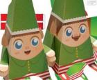 świąteczną elfy elfy papieru