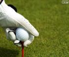 Golf tee i piłkę