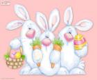 Trzy króliki Wielkanoc