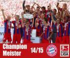 Bayern Monachium, mistrz ligi piłki nożnej niemieckiej Bundesligi 2014-2015