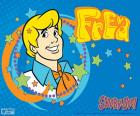 Fred Jones Scooby-Doo, jest wysoki, silny, mięśni i blond włosy