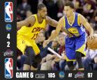 2015 NBA Finals, 6 mecz, Golden State Warriors 105 - Cleveland Cavaliers 97, Golden State Warriors mistrzów