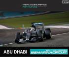 Lewis Hamilton, Mercedes, Grand Prix Abu Zabi 2015, drugie miejsce