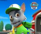 Rocky ma zawsze ma przydatne zasoby. On jest entuzjastycznie pies recyklingu z tysiąc pomysłów i narzędzi wewnątrz jego opakowanie szczenię. Paw Patrol