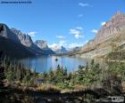 Jezioro w Górach Skalistych gór, Alberta, Kanada