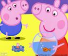 Pomarańczowy ryba jest nowa maskotka Peppa Pig