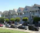 Znane wiktoriańskich domów z San Francisco, znajduje się w Alamo Square