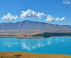 Lake Tekapo, znajduje się na wyspie Południowej Nowej Zelandii