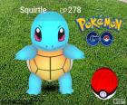 Pokémon Squirtle znajduje się na skraju przyłapania przez Poké Ball, Pokémon GO