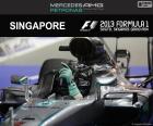 Nico Rosberg świętuje swoje ósme zwycięstwo w sezonie w Grand Prix Singapuru 2016