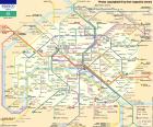 Mapa metra w Paryżu, stacje 302, 16 linii o długości 220 km