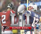 Super Bowl 2017 r. New England Patriots w porównaniu z Atlanta Falcons, na stadionie NRG w Houston, Texas, 5 lutego 2017