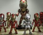 Kilka postaci Iron Man, superbohater Marvela